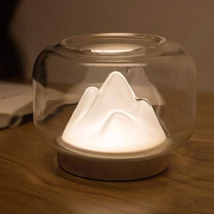 Amazon.co.jp : ナイトライト 暖山 ガラス 金魚鉢 デスクライト